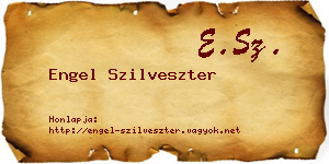Engel Szilveszter névjegykártya
