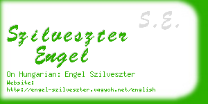 szilveszter engel business card